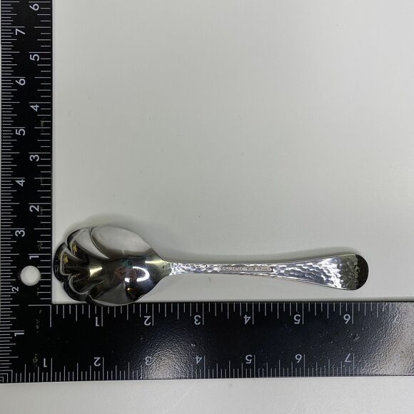 Wallace Continental Sugar Spoon Hammered Handle Stainless 18/0 - Picture 7 of 8